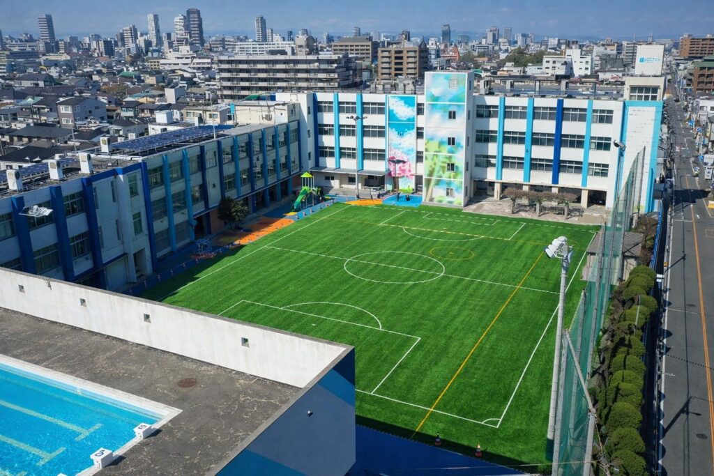 New Green Soccer Field at OWIS Osaka.