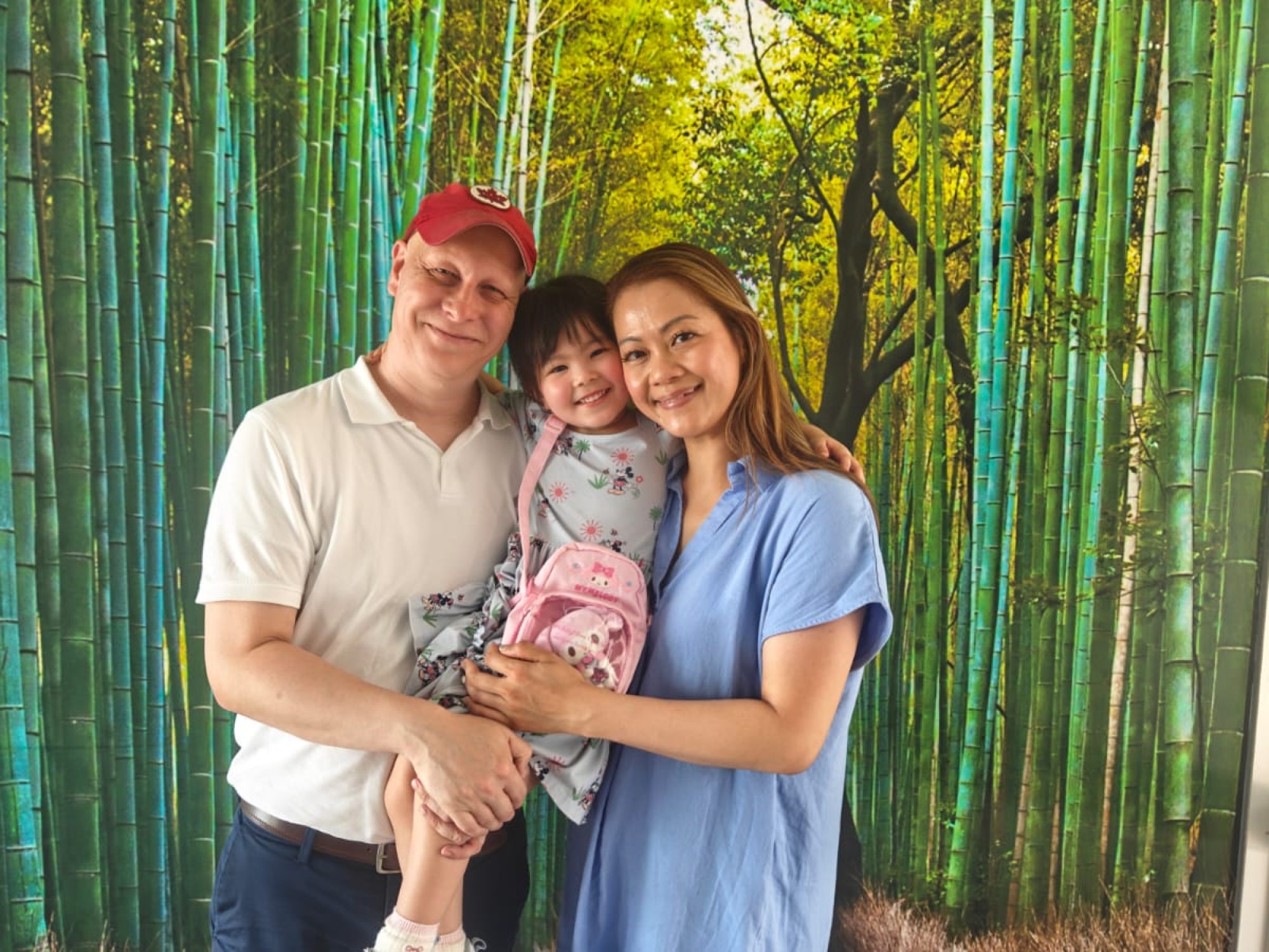 Admissions counsellor giving a founding family a school tour of OWIS Osaka campus