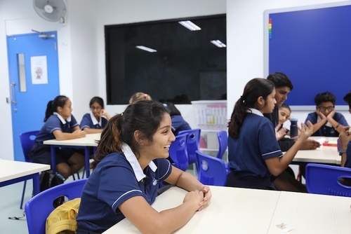 Secondary students actively engaged in learning and activities