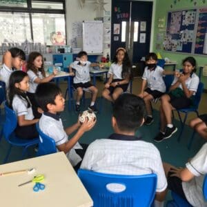 Students engaged in mindfulness exercise in Primary School at OWIS Nanyang, Leading IB School in Singapore