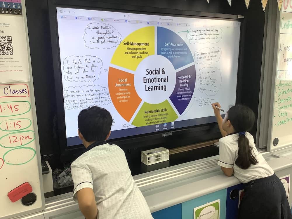Students learning about mindfulness in Primary School | OWIS Nanyang | Leading International Primary School offering IB programmes in Singapore