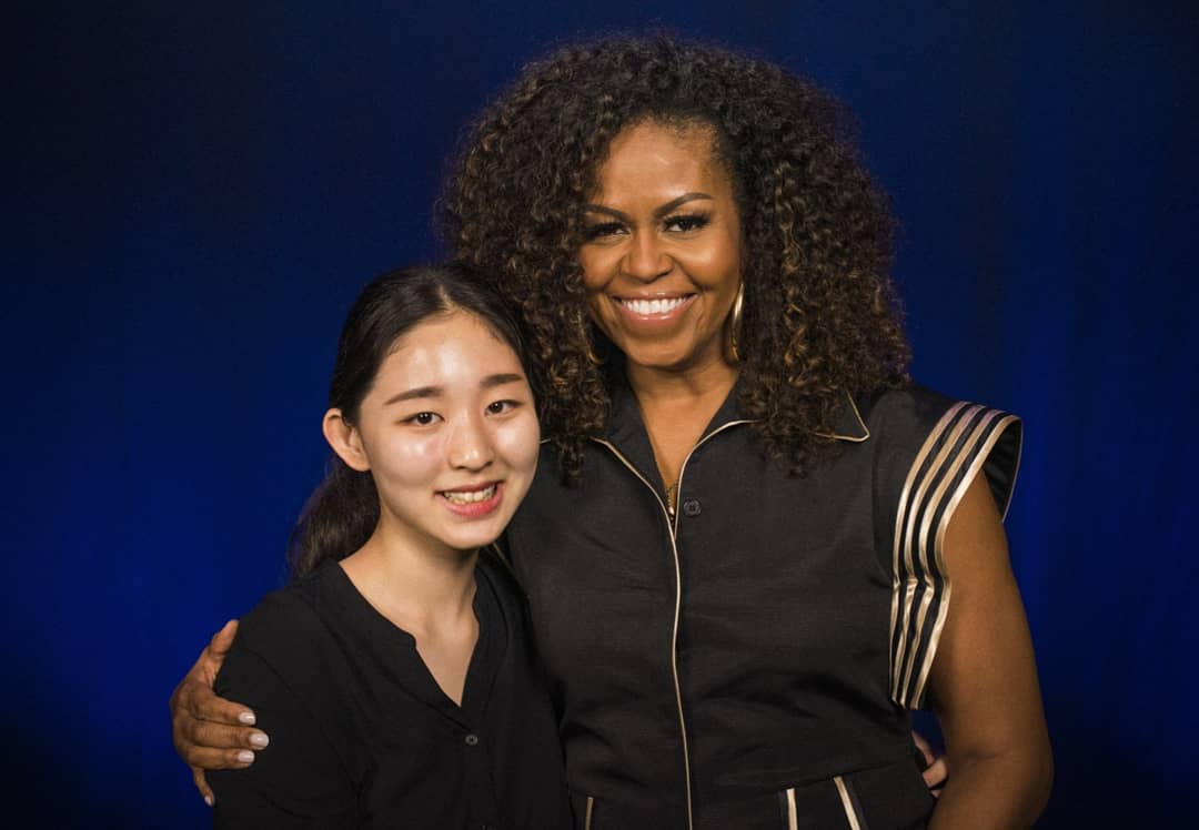 OWIS Students meet Michelle Obama 2020