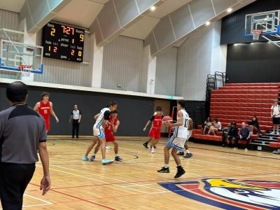 One World International School Nanyang basketball team in action