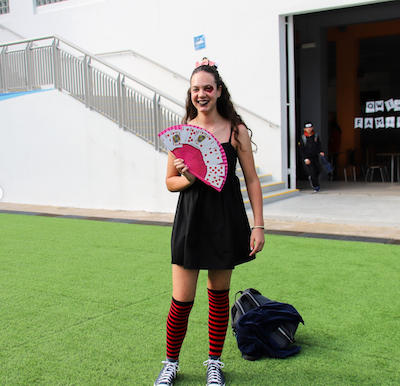 OWIS Student dressed as Queen of Hearts from Alice in Wonderland