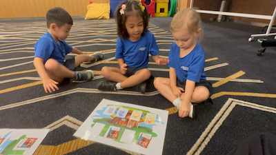 Students in Early Childhood at OWIS Suntec learning music | Well-rounded education at international school in city centre of Singapore