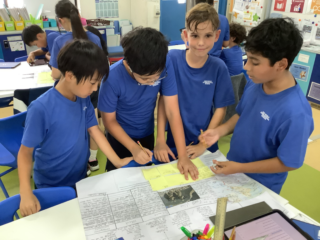 students working together on a group project